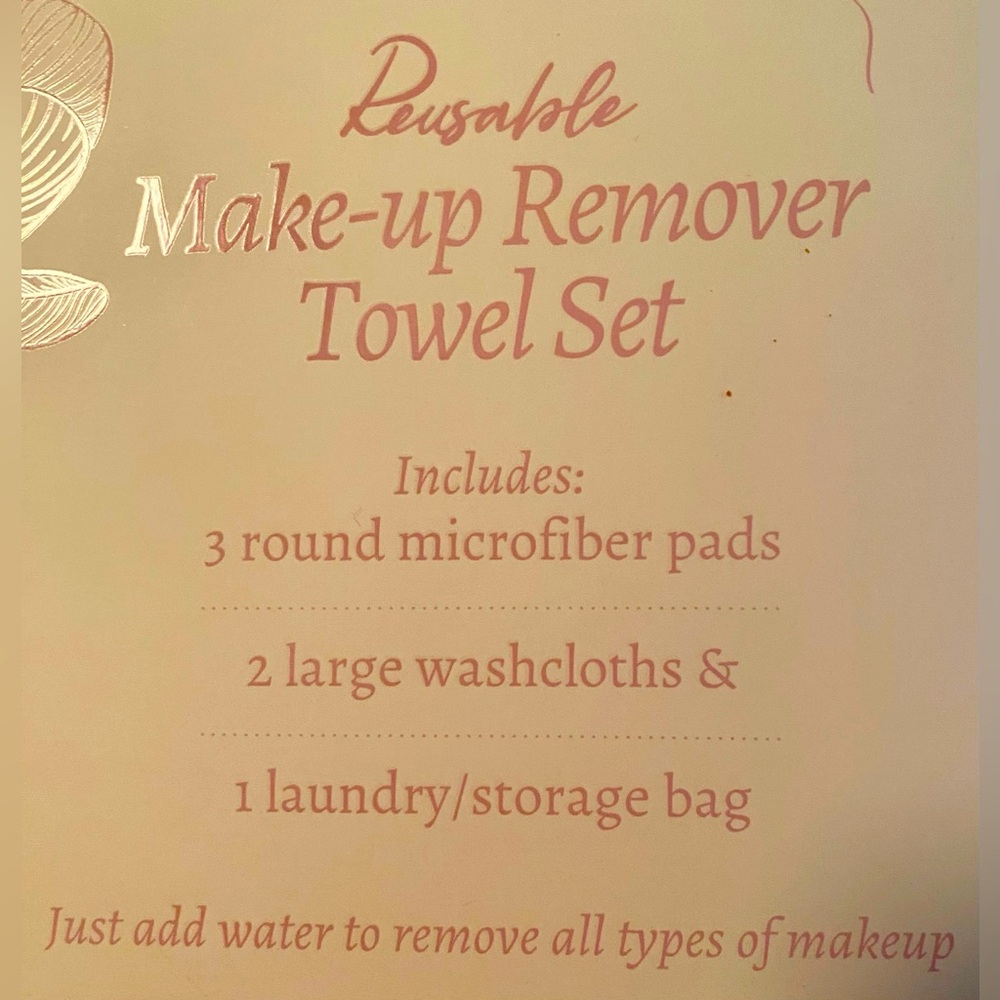 Lily Eden NWT Reusable Makeup Remover Towel Set | 6 Items
